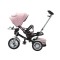 Tricicleta cu scaun reversibil tip moto cu far, pozitie de somn si scaun rotativ, 6-36 luni, lumini si muzica, SL03-Roz