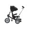 Tricicleta cu scaun reversibil tip moto cu far, pozitie de somn si scaun rotativ, 6-36 luni, lumini si muzica, SL03-Negru