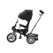 Tricicleta cu scaun reversibil tip moto cu far, pozitie de somn si scaun rotativ, 6-36 luni, lumini si muzica, SL03-Negru