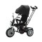 Tricicleta cu scaun reversibil tip moto cu far, pozitie de somn si scaun rotativ, 6-36 luni, lumini si muzica, SL03-Negru
