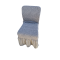 Set 6 huse din Jacquard pentru scaune cu volanase, CREM, HJ-02