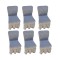 Set 6 huse din Jacquard pentru scaune cu volanase, CREM, HJ-02