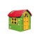 Casuta mare copii plastic Verde cu acoperis rosu 120x111x113cm, LOJ-03