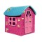 Casuta mare copii plastic roz cu turcoaz 120x111x113cm, LOJ-01 Casuta mare copii plastic roz cu turcoaz 120x111x113cm, LOJ-01