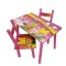 Set masuta lemn cu 2 scaune, 59x39x40 cm, Broscuta Roz, ML-02