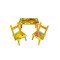 Set masuta lemn cu 2 scaune, 59x39x40 cm, Portocaliu, ML-04