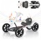 Masina Electrica Tip Kart pliabil de 6V cu scaun și volan reglabile pentru băieți și fete, muzică, roată pliabilă, lumini LED intermitente, Alb