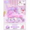 Role copii 2 in 1, Angel Wings, cu casca, cotiere si genunchiere, masuri reglabile 31-34, roz, S