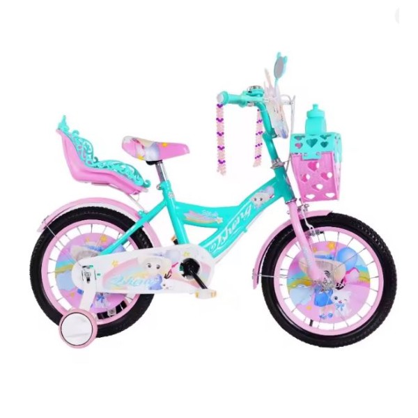 Bicicleta cu Cos Printesa ROZ intre 5 -9 ani, Scaun pentru papusi Roti ajutatoare, 20 inch, oglinda, aparatoare, frana de mana fata-spate Bicicleta cu Cos Printesa ROZ intre 5 -9 ani, Scaun pentru papusi Roti ajutatoare, 20 inch, oglinda, aparatoare, frana de mana fata-spate