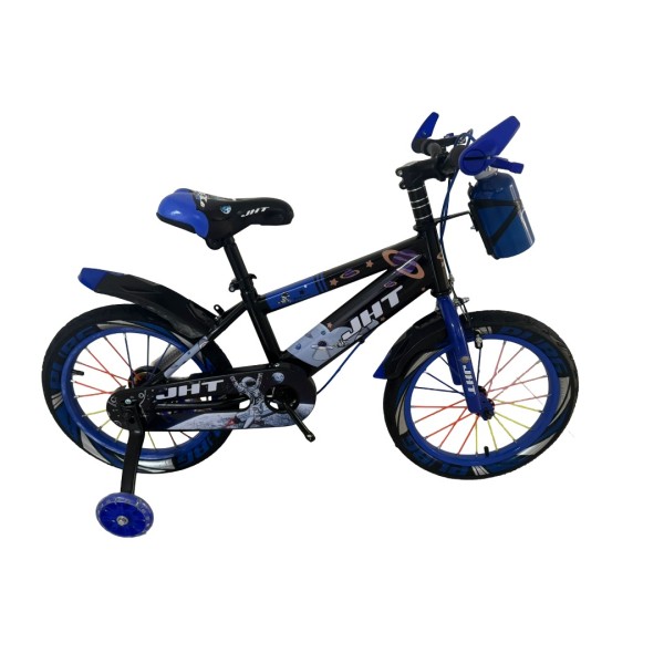 Bicicleta copii 10-14 ani cu roti ajutatoare si bidon pentru apa in suport JHT, 20 inch, albastru Bicicleta copii 10-14 ani cu roti ajutatoare si bidon pentru apa in suport JHT, 20 inch, albastru