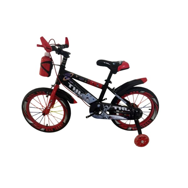 Bicicleta copii 10-14 ani cu roti ajutatoare si bidon pentru apa in suport JHT, 20 inch, Rosu Bicicleta copii 10-14 ani cu roti ajutatoare si bidon pentru apa in suport JHT, 20 inch, Rosu