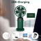 Ventilator portabil, 3 in 1, De Mana, De Birou, De Gat, 5 viteze, afisaj LED, Pliabil, incarcare USB, ROZ