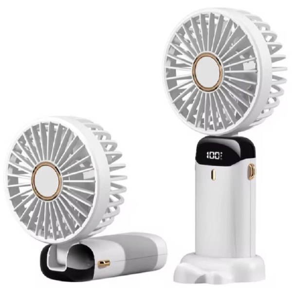 Ventilator portabil, 3 in 1, De Mana, De Birou, De Gat, 5 viteze, afisaj LED, Pliabil, incarcare USB, ALB Ventilator portabil, 3 in 1, De Mana, De Birou, De Gat, 5 viteze, afisaj LED, Pliabil, incarcare USB, ALB