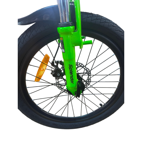 Bicicleta pentru copii Splendor 20 Inch, (NEGRU+VERDE), Material cadru: otel, Tip frana DISC, 6 viteze Bicicleta pentru copii Splendor 20 Inch, (NEGRU+VERDE), Material cadru: otel, Tip frana DISC, 6 viteze