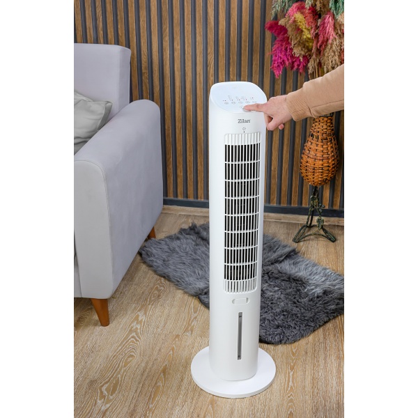 Ventilator Zilan tip turn, capacitate 3L apa, control prin Touch, 3 trepte de viteza, Timer 12h Ventilator Zilan tip turn, capacitate 3L apa, control prin Touch, 3 trepte de viteza, Timer 12h