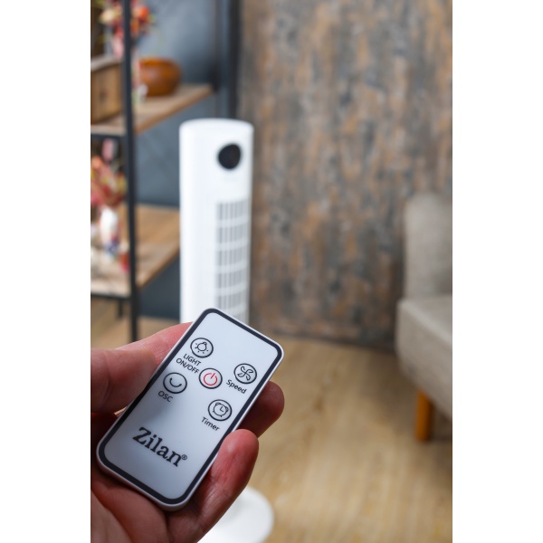 Ventilator turn Zilan, display LED, Timer, 3 trepte de viteza, 3 moduri presetate, 60W Ventilator turn Zilan, display LED, Timer, 3 trepte de viteza, 3 moduri presetate, 60W