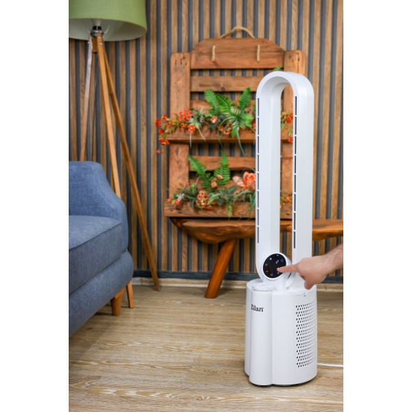 Ventilator turn Zilan fara palete, Timer, Oscilatie, 3 trepte de viteza, 3 moduri presetate, 40 W Ventilator turn Zilan fara palete, Timer, Oscilatie, 3 trepte de viteza, 3 moduri presetate, 40 W