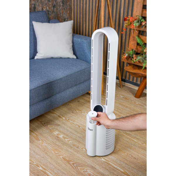 Ventilator turn Zilan fara palete, Timer, Oscilatie, 3 trepte de viteza, 3 moduri presetate, 40 W Ventilator turn Zilan fara palete, Timer, Oscilatie, 3 trepte de viteza, 3 moduri presetate, 40 W