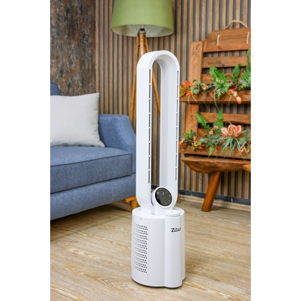 Ventilator turn Zilan fara palete, Timer, Oscilatie, 3 trepte de viteza, 3 moduri presetate, 40 W Ventilator turn Zilan fara palete, Timer, Oscilatie, 3 trepte de viteza, 3 moduri presetate, 40 W