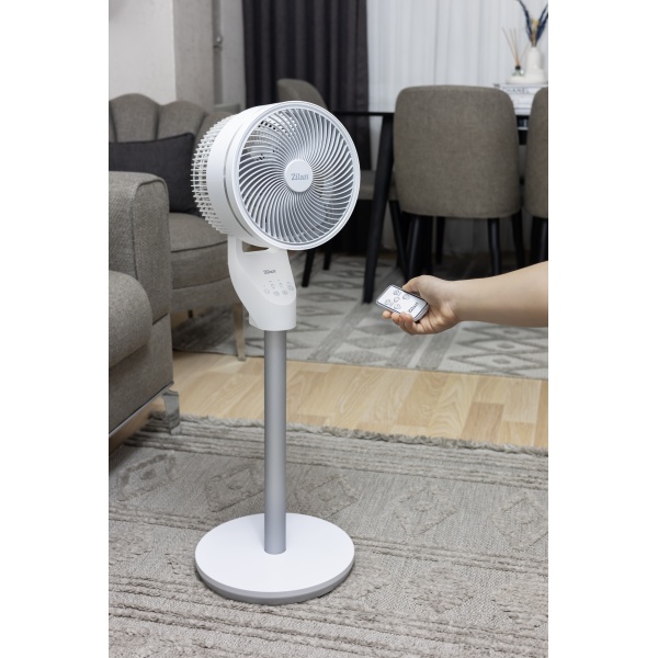 Circulator de aer Zilan, 3 trepte de viteza, 3 moduri presetate, motor AC, Oscilatie, Timer, 60W Circulator de aer Zilan, 3 trepte de viteza, 3 moduri presetate, motor AC, Oscilatie, Timer, 60W