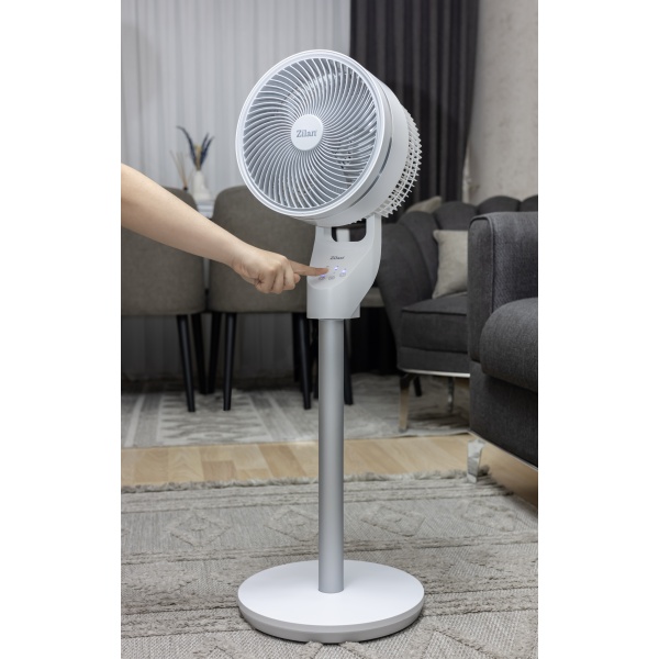Circulator de aer Zilan, 3 trepte de viteza, 3 moduri presetate, motor AC, Oscilatie, Timer, 60W Circulator de aer Zilan, 3 trepte de viteza, 3 moduri presetate, motor AC, Oscilatie, Timer, 60W