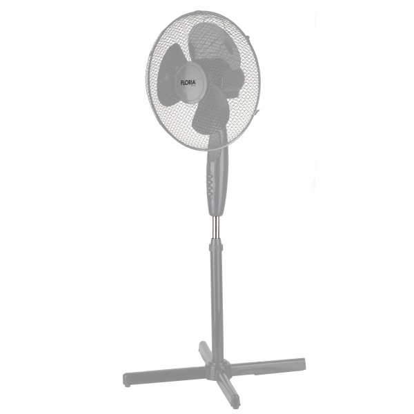 Ventilator cu picior Floria, 3 trepte de viteza, inaltime reglabila, Rotire stanga-dreapta, Unghi inclinare reglabil, 40W