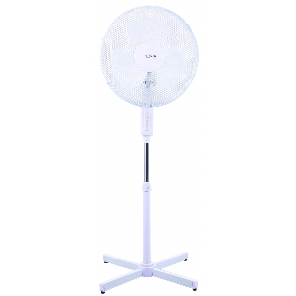 Ventilator cu picior FLORIA, Diametru 40 cm, Putere 40 W, Motor silentios si puternic, Alb Ventilator cu picior FLORIA, Diametru 40 cm, Putere 40 W, Motor silentios si puternic, Alb