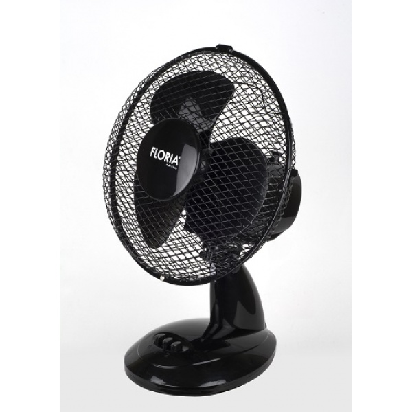 Ventilator de birou Floria, Diametru 26 cm, Putere 25 W, 2 trepte de viteza, Functie oscilare Ventilator de birou Floria, Diametru 26 cm, Putere 25 W, 2 trepte de viteza, Functie oscilare