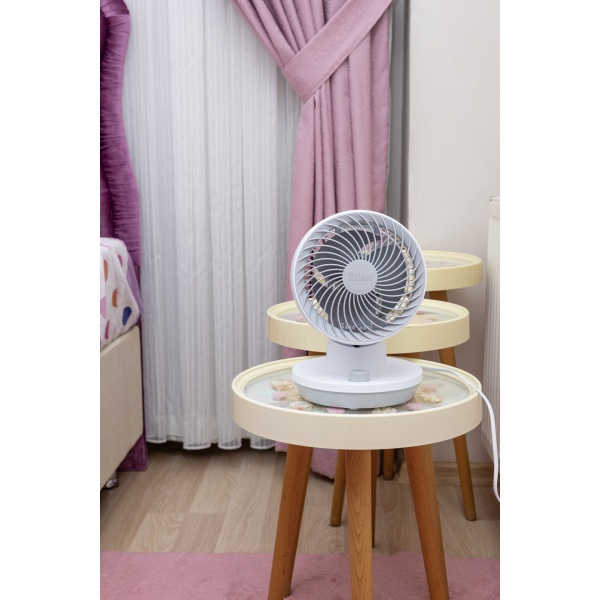 Ventilator de birou Zilan, 3 trepte de viteza, Oscilatie, Putere 45W
