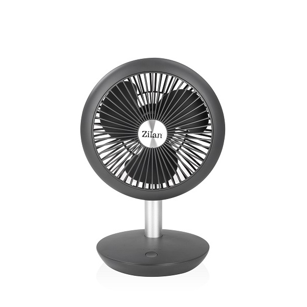 Ventilator portabil reincarcabil ZILAN, Gri incarcare USB, Putere 5W, Diametru 18 cm, 4 viteze reglabil pe vertical Ventilator portabil reincarcabil ZILAN, Gri incarcare USB, Putere 5W, Diametru 18 cm, 4 viteze reglabil pe vertical