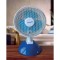 Ventilator birou Hausberg, 15W-20W, 15 cm, 2 viteze, alb-albastru
