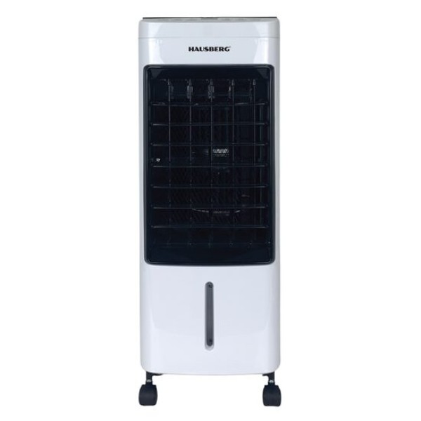 Ventilator cu racire si umidificare Hausberg, 3 viteze, temporizator 12h, rezervor 4L, telecomanda, alb