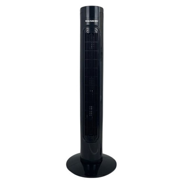 Ventilator turn Hausberg, 60W, 32 inch, 3 moduri, 3 viteze, telecomanda, touch, negru