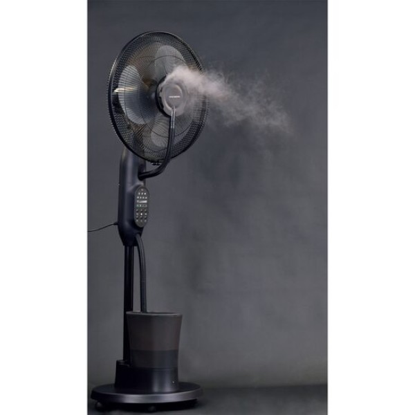 Ventilator umidificator Hausberg, 75W, 16 inch, 3 viteze, timer 7.5h, rezervor 2.8L, LCD, telecomanda