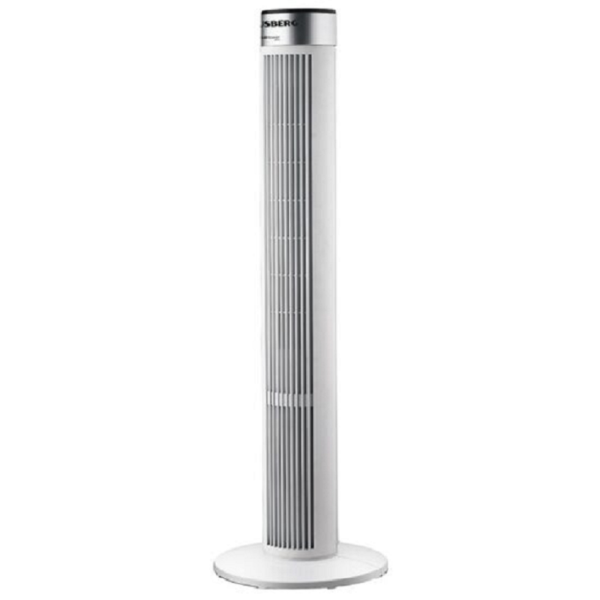 Ventilator turn Hausberg, 55W, 38 inch, 3 viteze, temporizator 24h, LED, oscilatie, telecomanda, alb