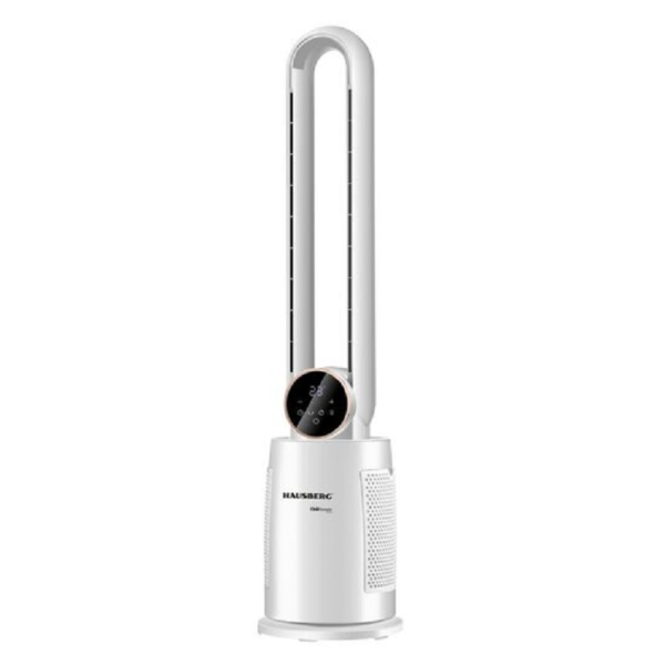 Ventilator turn digital Hausberg, 65W, 12 viteze, 4 programe, ionizare negativa, temporizator 12h, oscilatie 40°, LED, telecomanda, alb Ventilator turn digital Hausberg, 65W, 12 viteze, 4 programe, ionizare negativa, temporizator 12h, oscilatie 40°, LED, telecomanda, alb