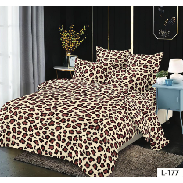 Lenjerie de pat dublu Bumbac Finet, pentru 2 persoane, 6 piese, Cearceaf de pat 230 x 250cm, JN-086