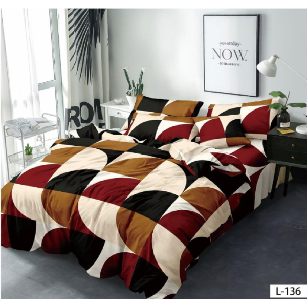 Lenjerie de pat dublu Bumbac Finet, pentru 2 persoane, 6 piese, Cearceaf de pat 230 x 250cm, JN-089 Lenjerie de pat dublu Bumbac Finet, pentru 2 persoane, 6 piese, Cearceaf de pat 230 x 250cm, JN-089