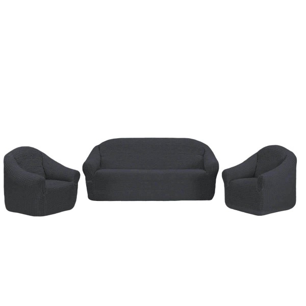 Set huse 3211, pentru canapele 3 locuri , 2 locuri si 2 fotolii, elastice, fara volane ,cenusiu Set huse 3211, pentru canapele 3 locuri , 2 locuri si 2 fotolii, elastice, fara volane ,cenusiu