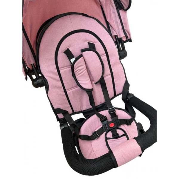 Tricicleta cu pozitie de somn, muzica si lumini, 8 luni - 4 ani, Roz Pudra - SL02 ROZ PUDRA
