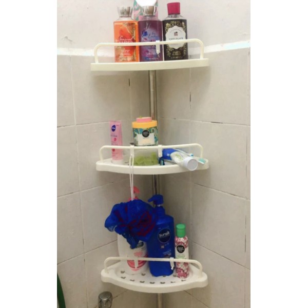Etajera telescopica pentru baie, 4 rafturi, 100-260 cm Etajera telescopica pentru baie, 4 rafturi, 100-260 cm