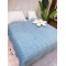 Cuvertura de pat din catifea 200 x 230 cm ,albastru deschis