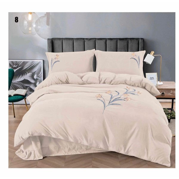 Set pat Luxury 4 Piese din Catifea CREM CSK7