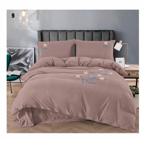 Set pat Luxury 4 Piese din Catifea CAPPUCCINO CSK8