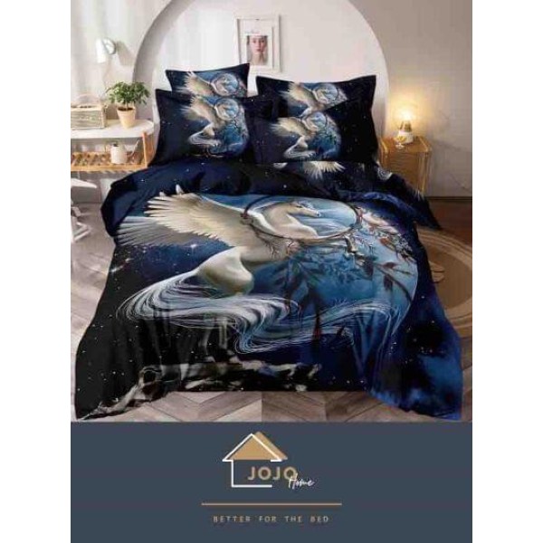 Set Lenjerie de Pat cu Elastic, Finet, 3D, 4 Piese J1PE12 Set Lenjerie de Pat cu Elastic, Finet, 3D, 4 Piese J1PE12