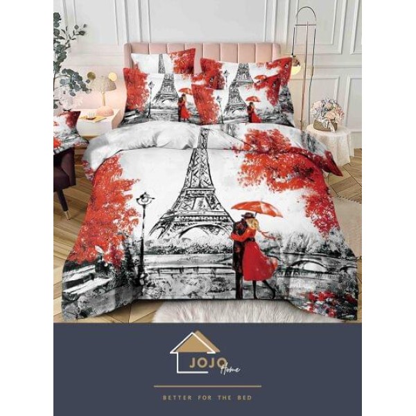 Set Lenjerie de Pat cu Elastic, Finet, 3D, 4 Piese J1PE13 Set Lenjerie de Pat cu Elastic, Finet, 3D, 4 Piese J1PE13