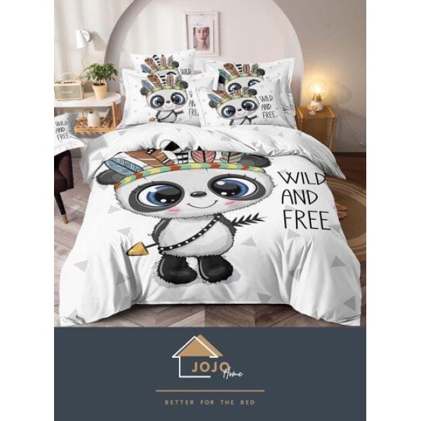 Lenjerie pat dublu, Bumbac Finet Superior, 6 Piese, Bumbac Finet, 3D, J24