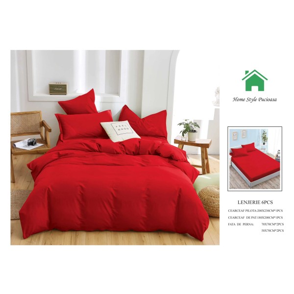 FINET 6 PIESE CU ELASTIC, CULOARE: ROSU FINET 6 PIESE CU ELASTIC, CULOARE: ROSU