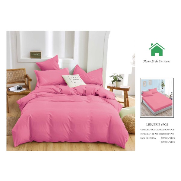 FINET 6 PIESE CU ELASTIC, CULOARE: ROZ FINET 6 PIESE CU ELASTIC, CULOARE: ROZ