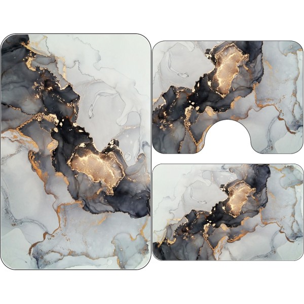 Covoare Pentru Baie, 3 Piese, Antiderapante , model marmura